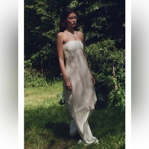 NWT Zara Long Embroidered jumpsuit